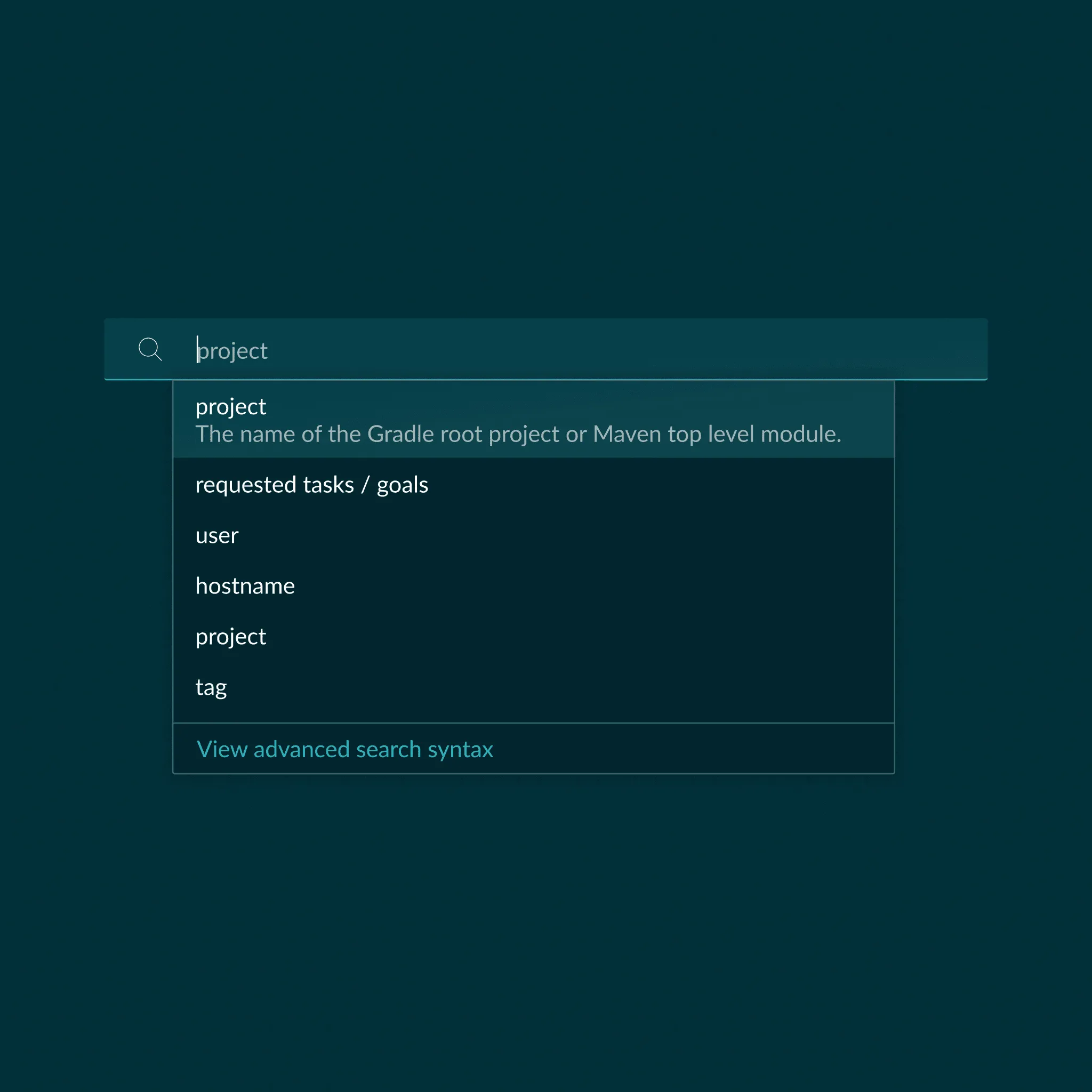 A summary view of filter results with counts and trends